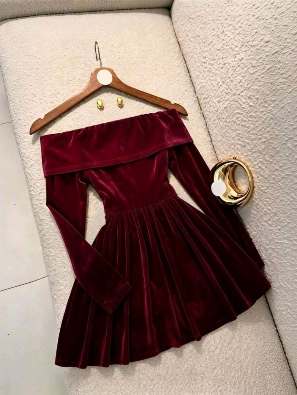 Women's Solid Color Off Shoulder Ruched Casual Party Dress